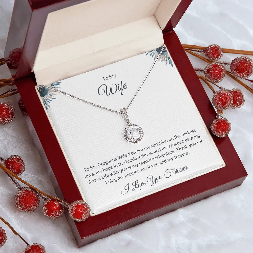 To My Wife – Sparkling Love Pendant – A Symbol of Endless Affection prime Collection Hub