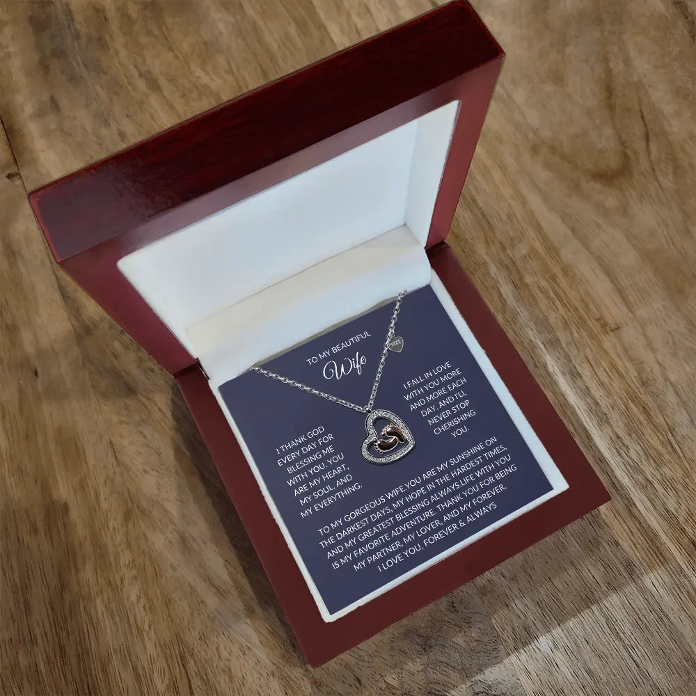 To my beautiful Wife – Elegant Necklace – A Sparkle of Love prime Collection Hub