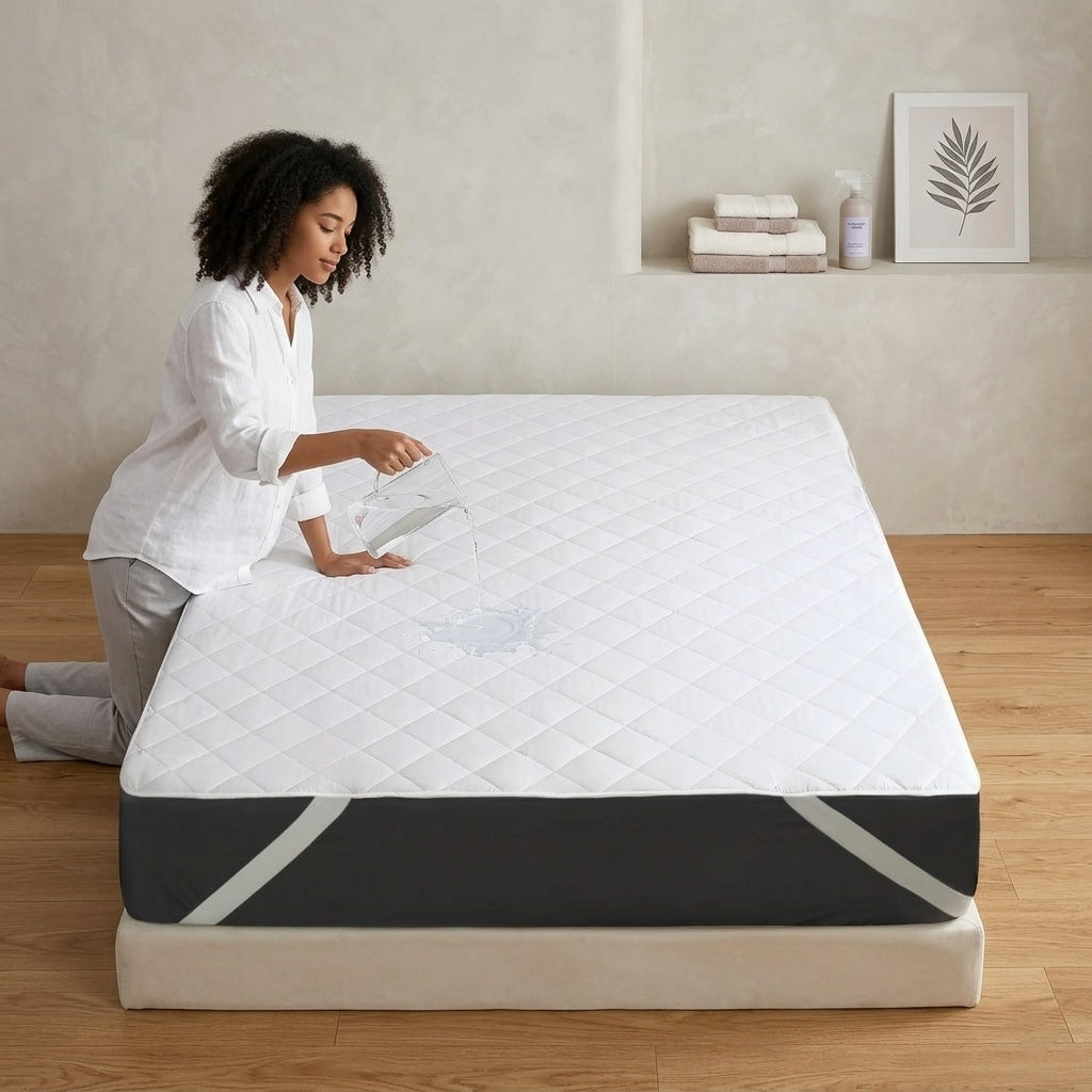 Waterproof Mattress Pad Cover Elastic Strap Protector All Sizes