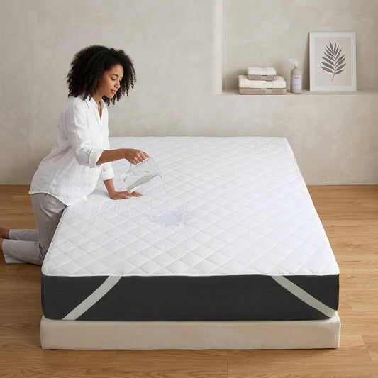 Waterproof Mattress Pad Cover Elastic Strap Protector All Sizes