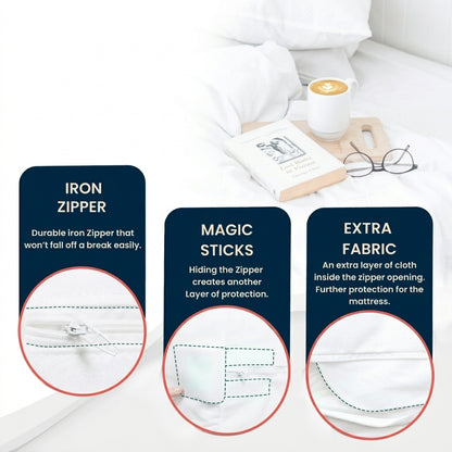 Waterproof Zippered Mattress Encasement Bed Bug Proof Cover