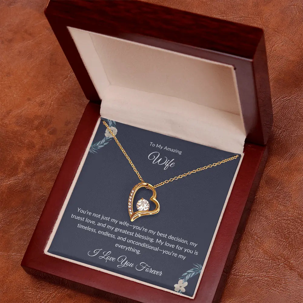 To My Beautiful Wife – Forever Love Necklace - Birthday Gift prime Collection Hub