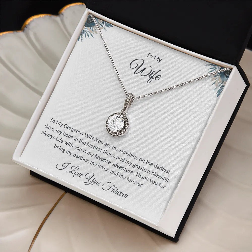 To My Wife – Sparkling Love Pendant – A Symbol of Endless Affection prime Collection Hub