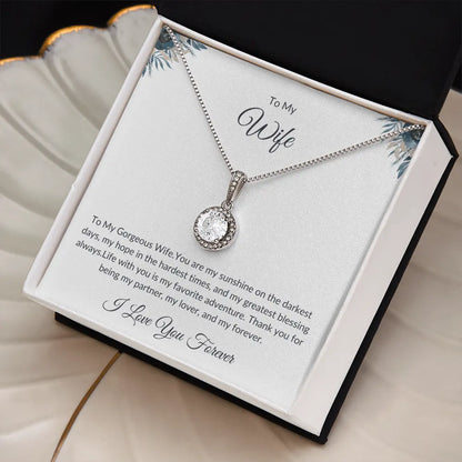 To My Wife – Sparkling Love Pendant – A Symbol of Endless Affection prime Collection Hub