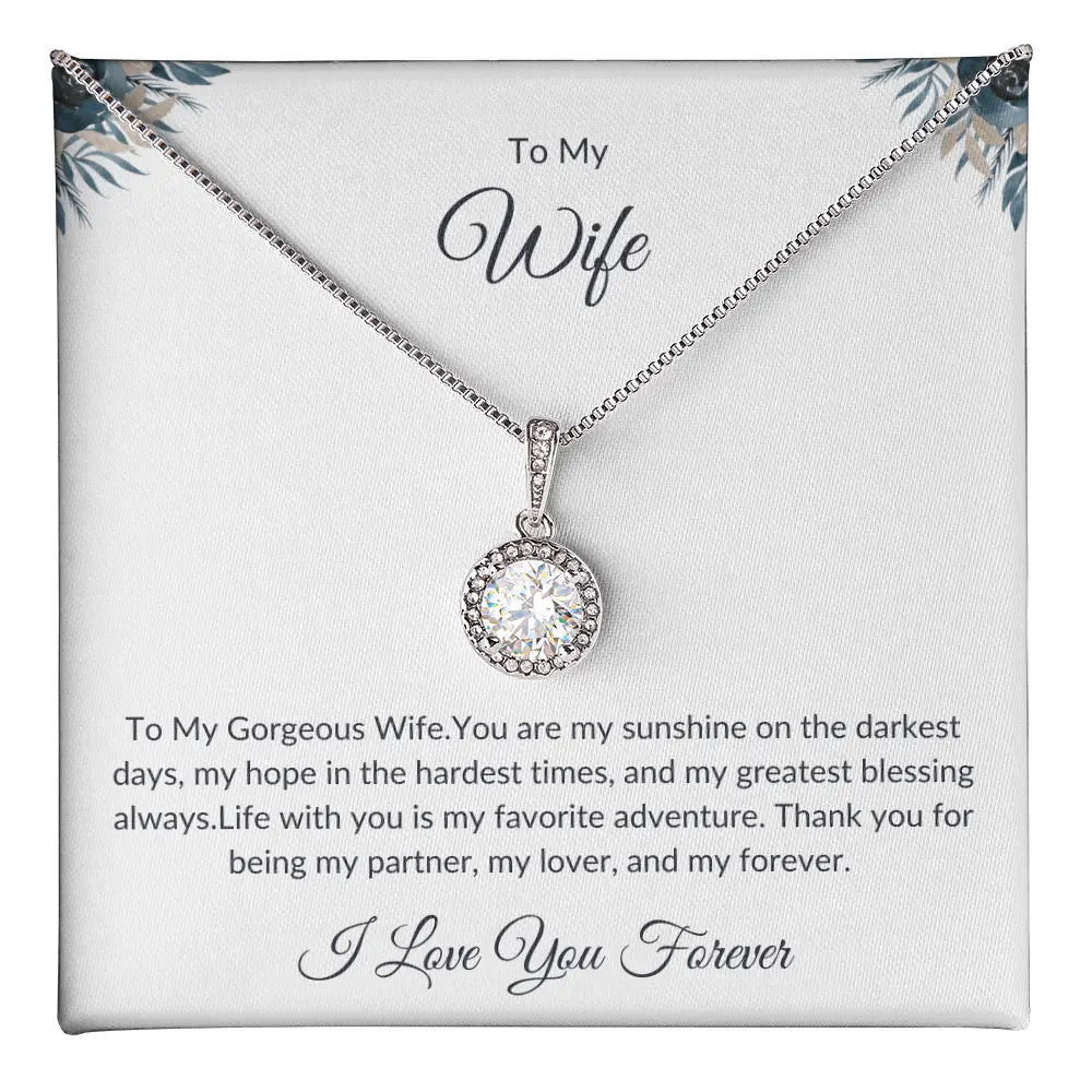 To My Wife – Sparkling Love Pendant – A Symbol of Endless Affection prime Collection Hub