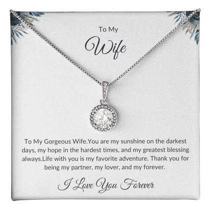 To My Wife – Sparkling Love Pendant – A Symbol of Endless Affection prime Collection Hub