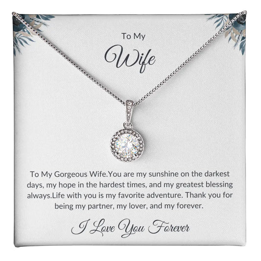To My Wife – Sparkling Love Pendant – A Symbol of Endless Affection prime Collection Hub