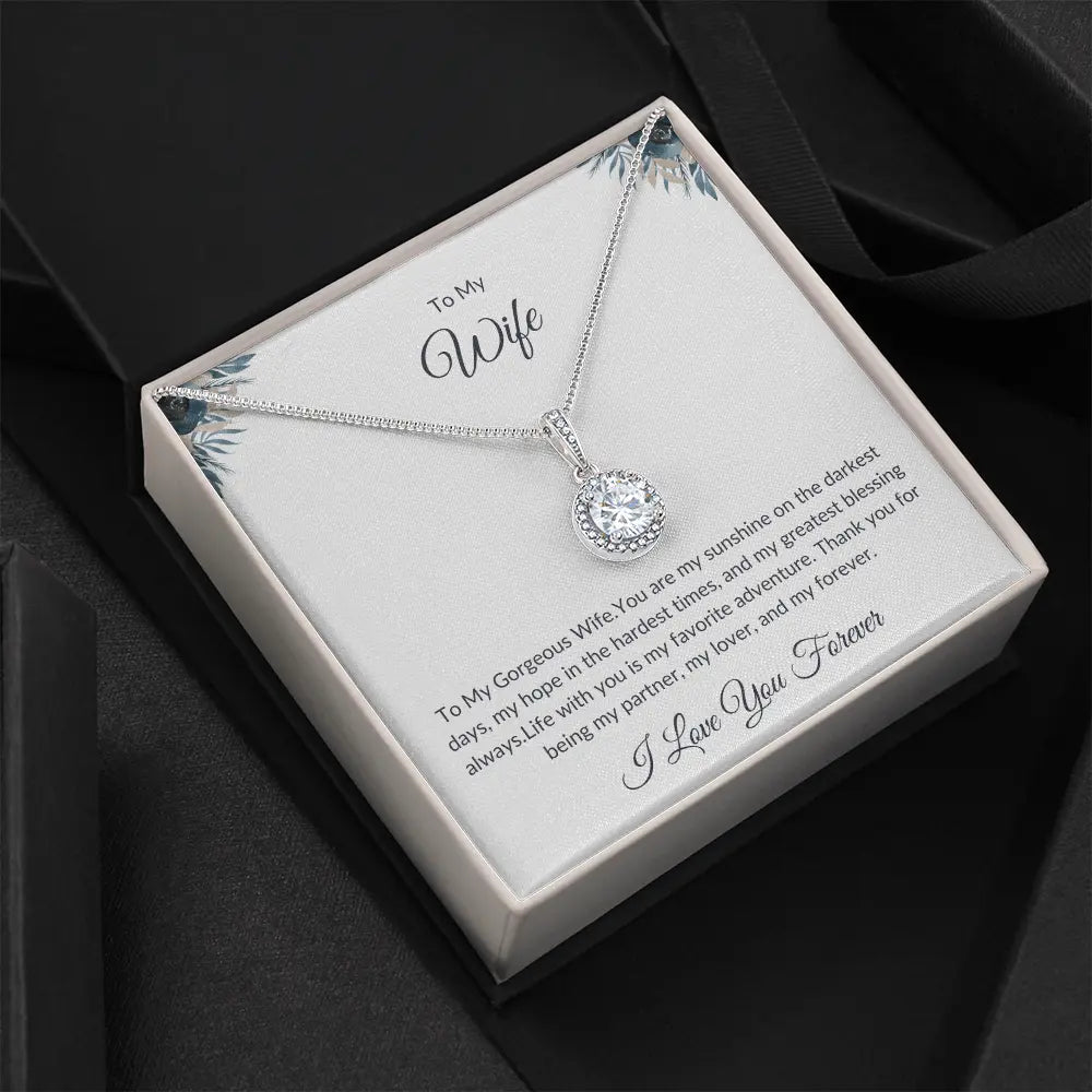 To My Wife – Sparkling Love Pendant – A Symbol of Endless Affection prime Collection Hub