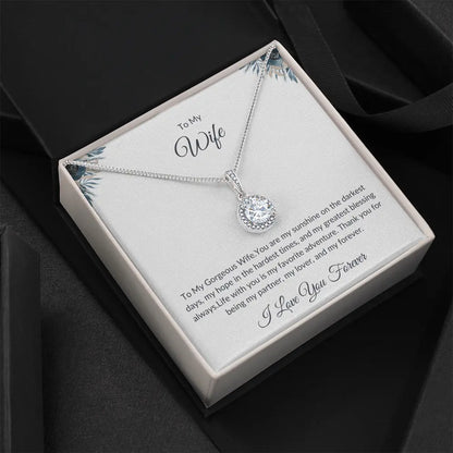 To My Wife – Sparkling Love Pendant – A Symbol of Endless Affection prime Collection Hub