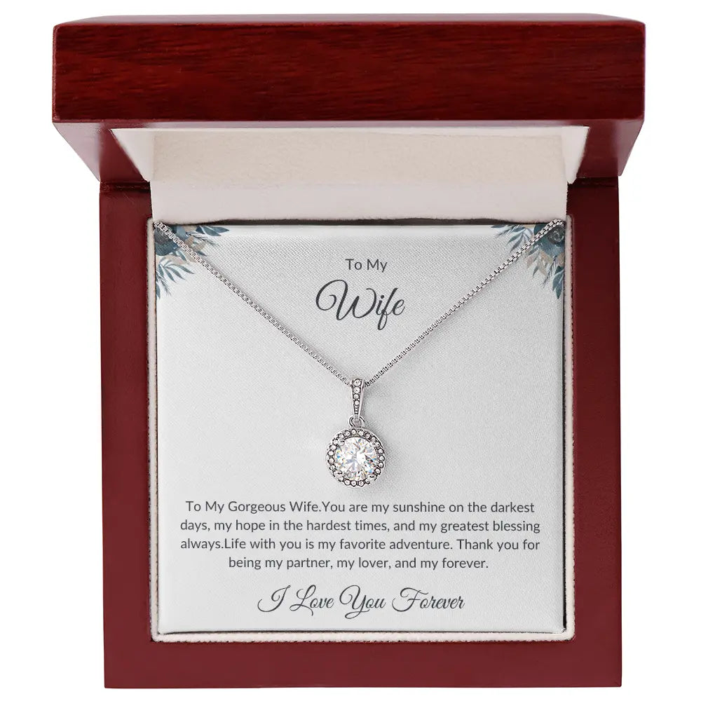 To My Wife – Sparkling Love Pendant – A Symbol of Endless Affection prime Collection Hub