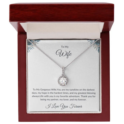 To My Wife – Sparkling Love Pendant – A Symbol of Endless Affection prime Collection Hub