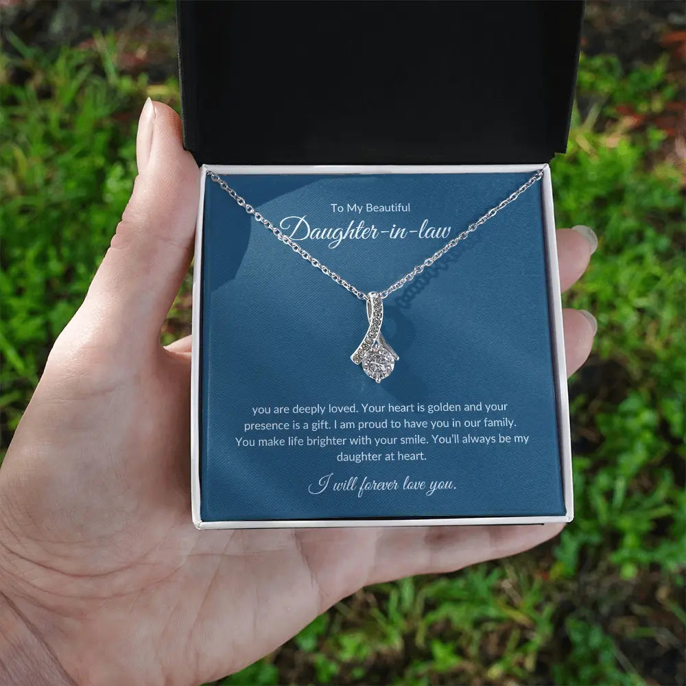 To My Daughter-in-Law – Dazzling Necklace That Shows Appreciation prime Collection Hub