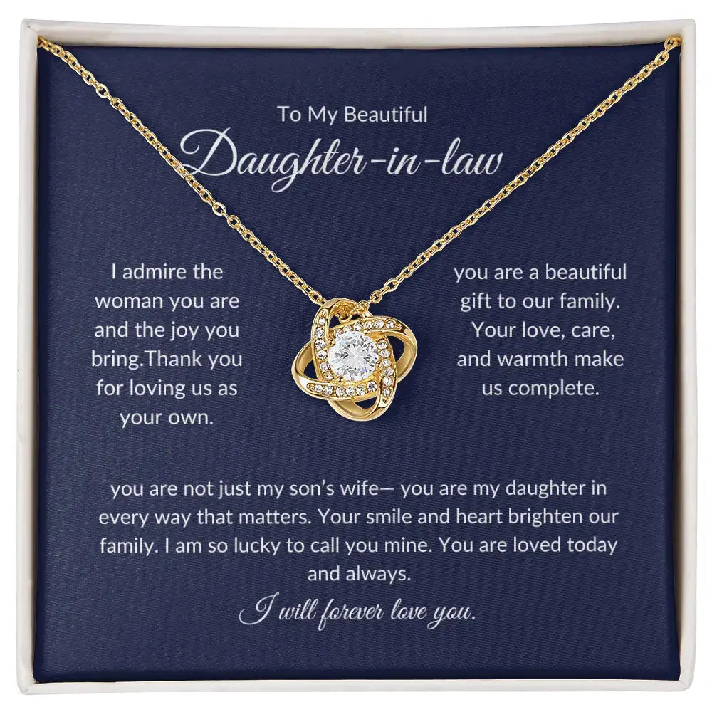 To My Daughter-in-Law Necklace – Elegant Jewelry Gift with Love Message prime Collection Hub
