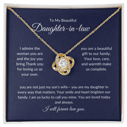 To My Daughter-in-Law Necklace – Elegant Jewelry Gift with Love Message prime Collection Hub