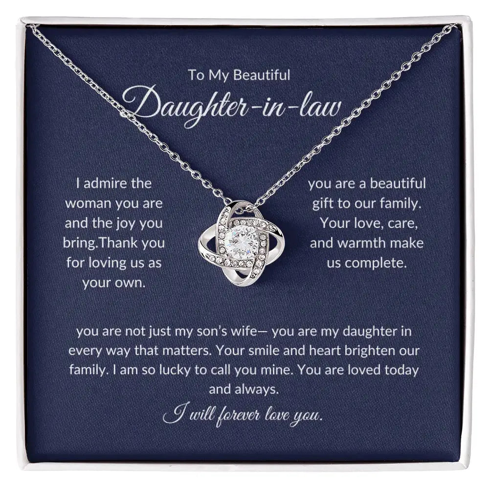 To My Daughter-in-Law Necklace – Elegant Jewelry Gift with Love Message prime Collection Hub