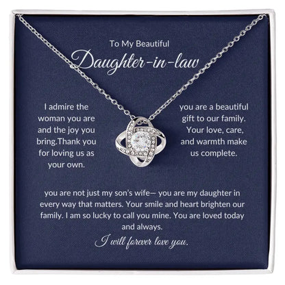 To My Daughter-in-Law Necklace – Elegant Jewelry Gift with Love Message prime Collection Hub