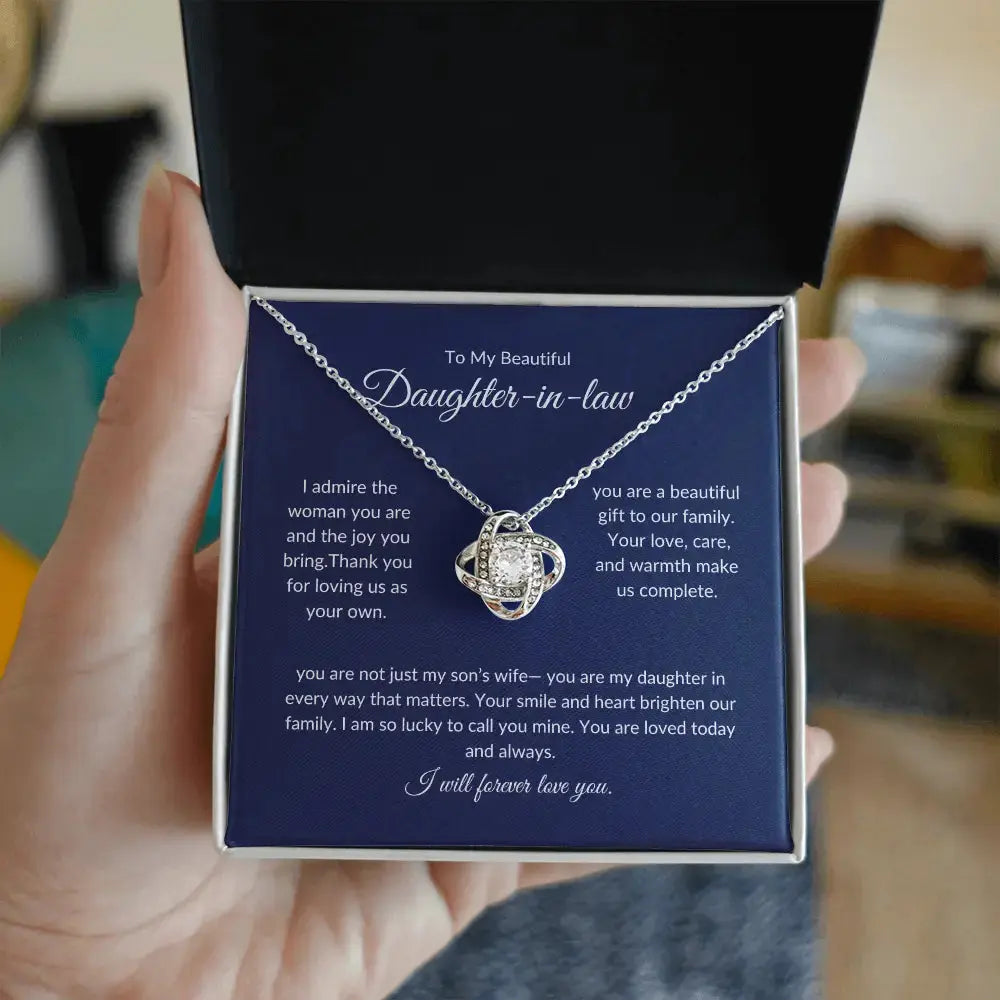 To My Daughter-in-Law Necklace – Elegant Jewelry Gift with Love Message prime Collection Hub