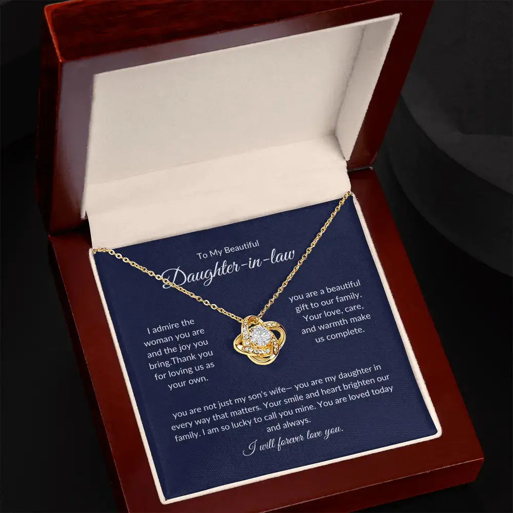To My Daughter-in-Law Necklace – Elegant Jewelry Gift with Love Message prime Collection Hub