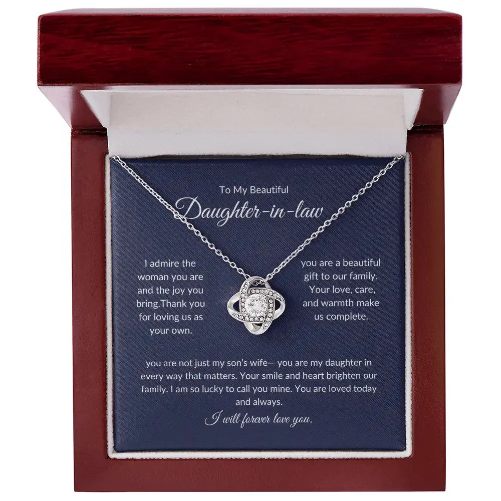 To My Daughter-in-Law Necklace – Elegant Jewelry Gift with Love Message prime Collection Hub