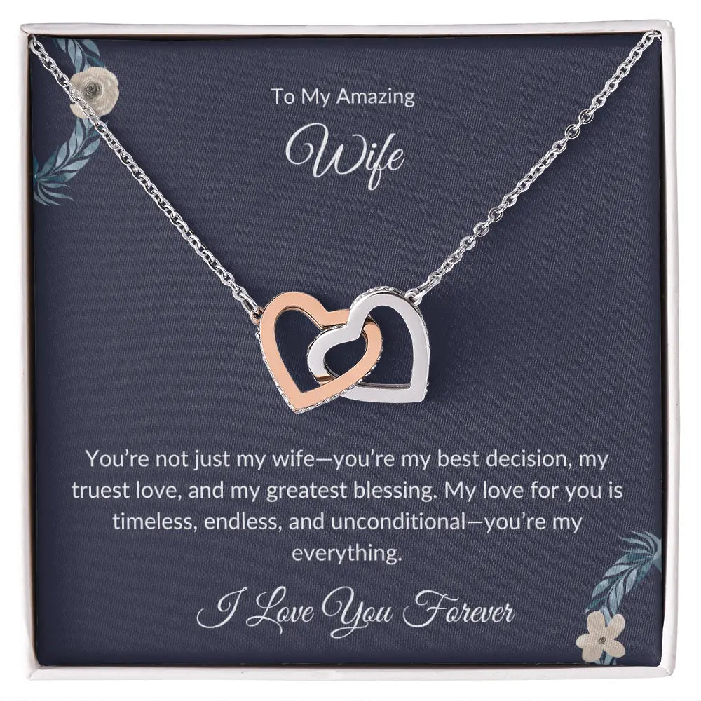 To My Beautiful Wife – Forever Love Necklace - Birthday Gift prime Collection Hub