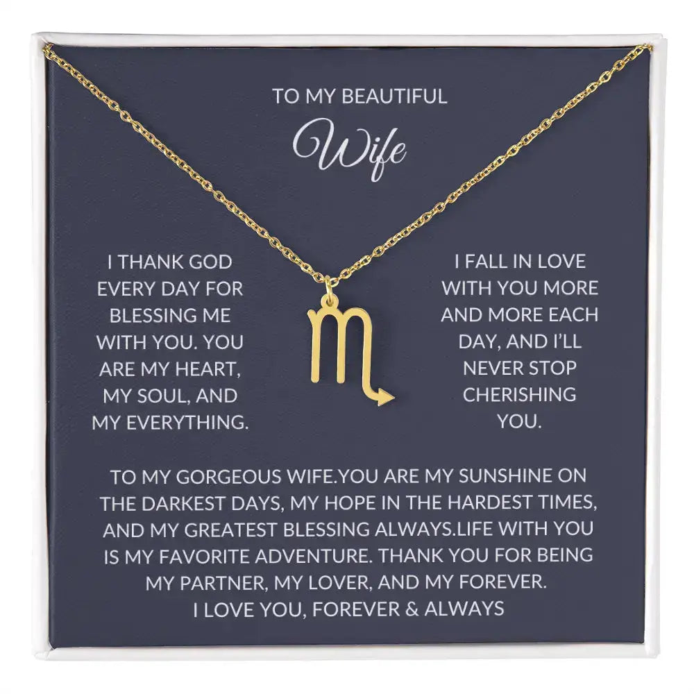 Best jewelry gifts for wife - Zodiac Symbol Necklace prime Collection Hub