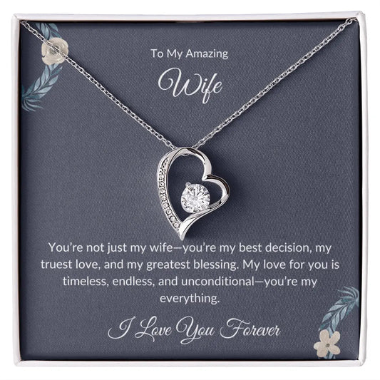 To My Beautiful Wife – Forever Love Necklace - Birthday Gift prime Collection Hub