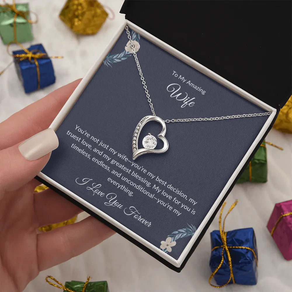 To My Beautiful Wife – Forever Love Necklace - Birthday Gift prime Collection Hub