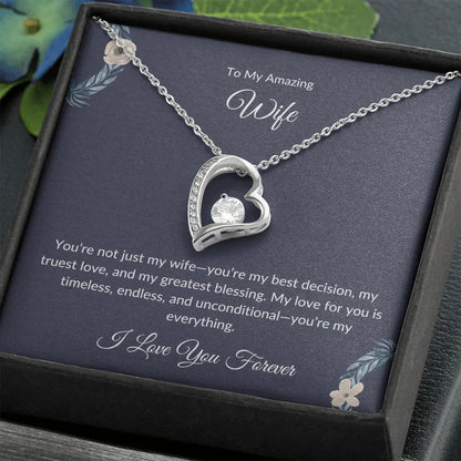 To My Beautiful Wife – Forever Love Necklace - Birthday Gift prime Collection Hub