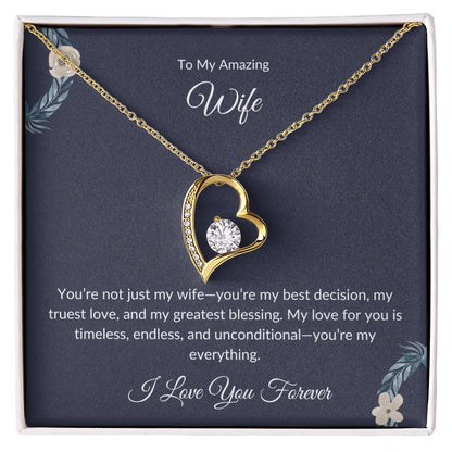 To My Beautiful Wife – Forever Love Necklace - Birthday Gift prime Collection Hub