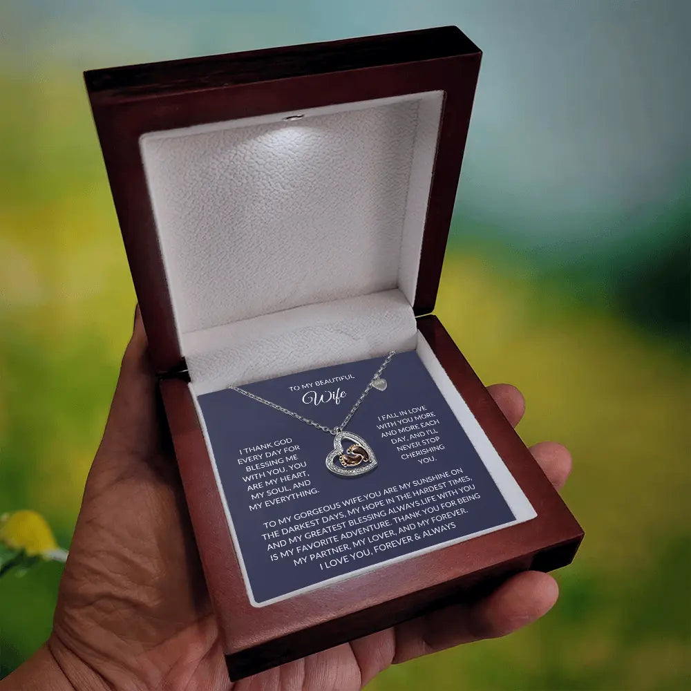 To my beautiful Wife – Elegant Necklace – A Sparkle of Love prime Collection Hub