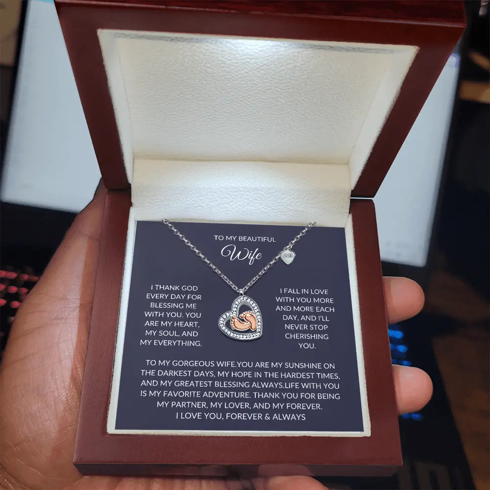To my beautiful Wife – Elegant Necklace – A Sparkle of Love prime Collection Hub