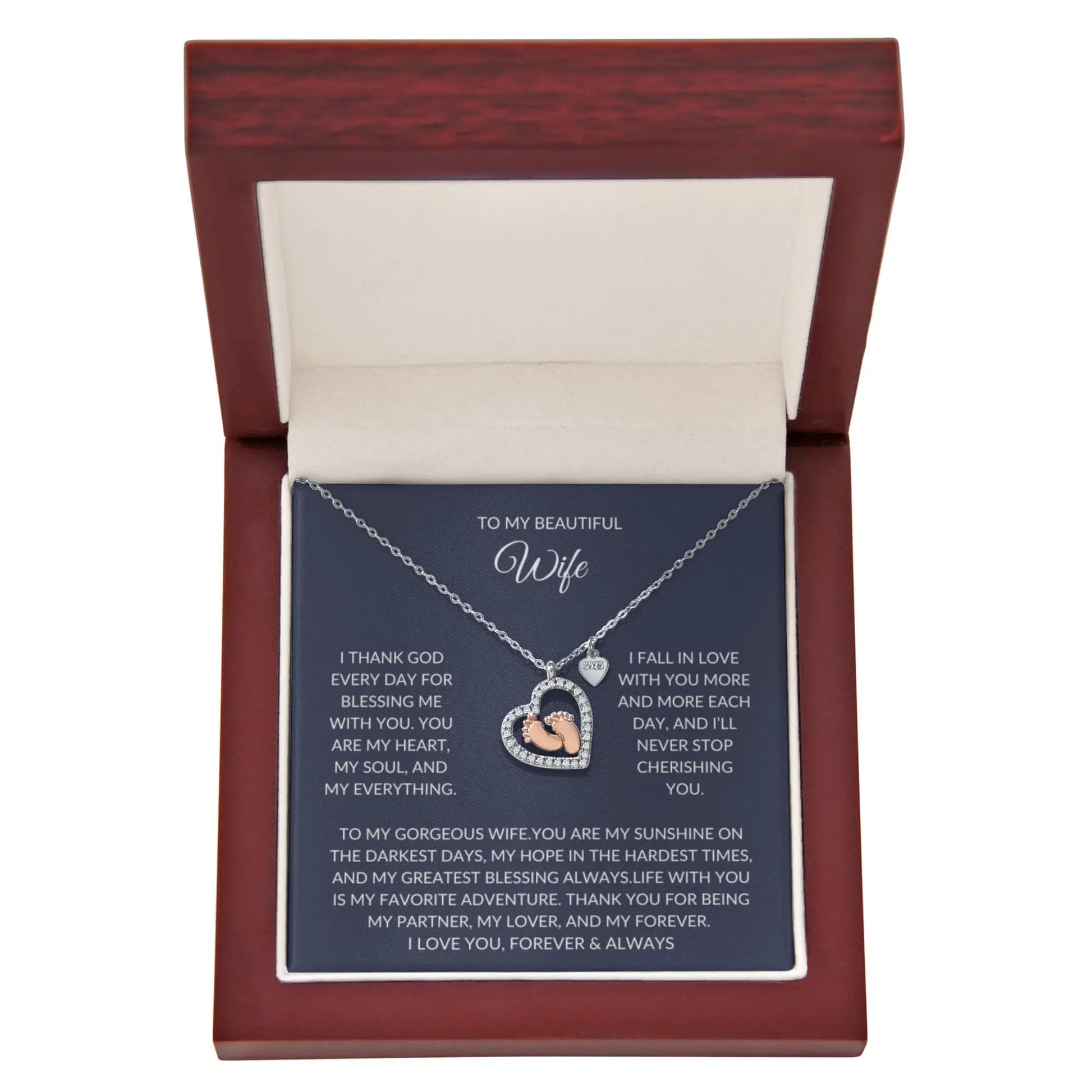 To my beautiful Wife – Elegant Necklace – A Sparkle of Love prime Collection Hub