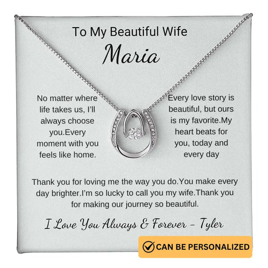 Necklace for wife birthday – Personalized Forever Love Knot prime Collection Hub